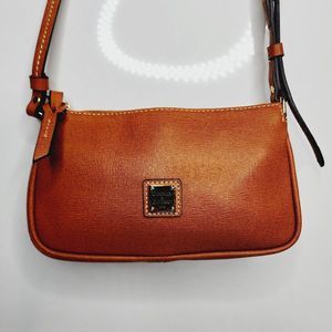 Dooney & Bourke Women's Brown Saffiano British Crossbody Adjustable Shoulder Bag
